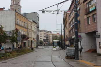 Budowa linii tramwajowej w ulicy 11 Listopada (22 października 2023)