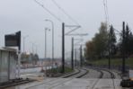 Budowa linii tramwajowej w ulicy Wyszyńskiego - przystanek Żołnierska (22 października 2023)