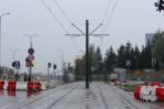 Budowa linii tramwajowej w ulicy Wyszyńskiego - przystanek Żołnierska (22 października 2023)